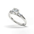 Three Stone Engagement Ring Cad 3D Model-(P.CODE/3STEN-013).