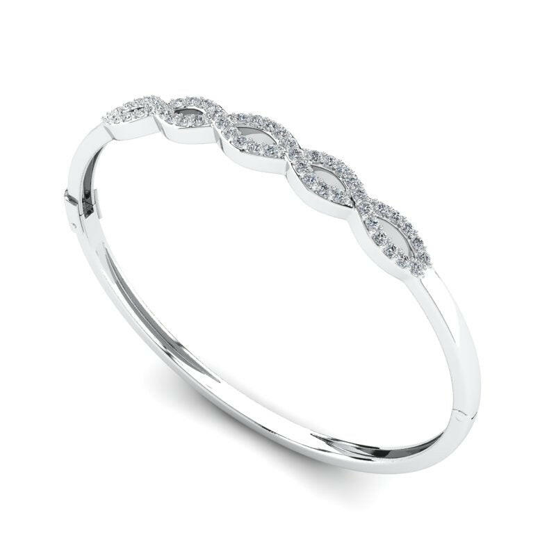 Diamond Twisted Bracelet Cad 3D Model-(P.CODE/BRC-017)