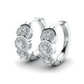 Diamond Halo Hoop Earring Cad 3D Model-(P.CODE/ER-005).