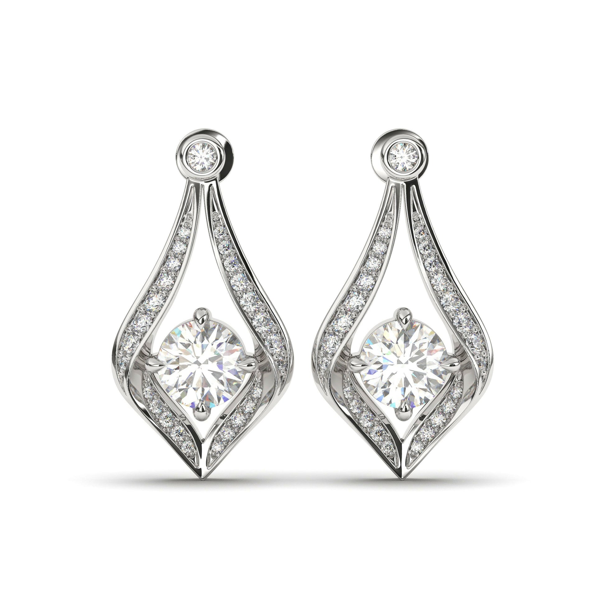 Diamond Earring Cad 3D Model-(P.CODE/ER-025).