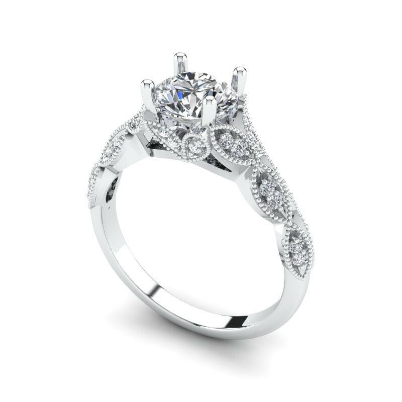 Solitaire Diamond Engagement Ring Cad 3D Model-(P.CODE/ERCA-004).