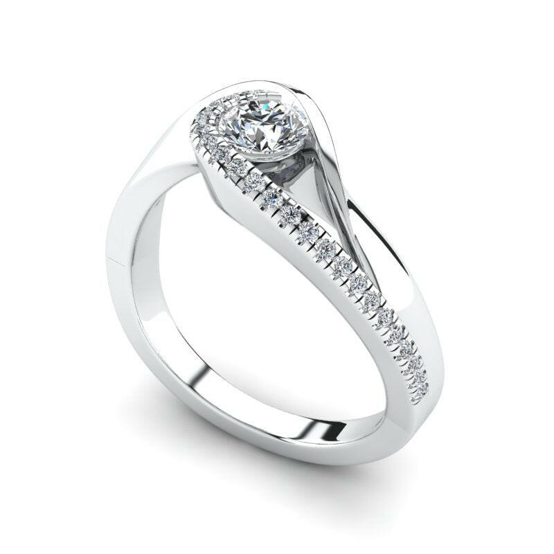 Solitaire Diamond Engagement Ring Cad 3D Model-(P.CODE/ERCA-014).