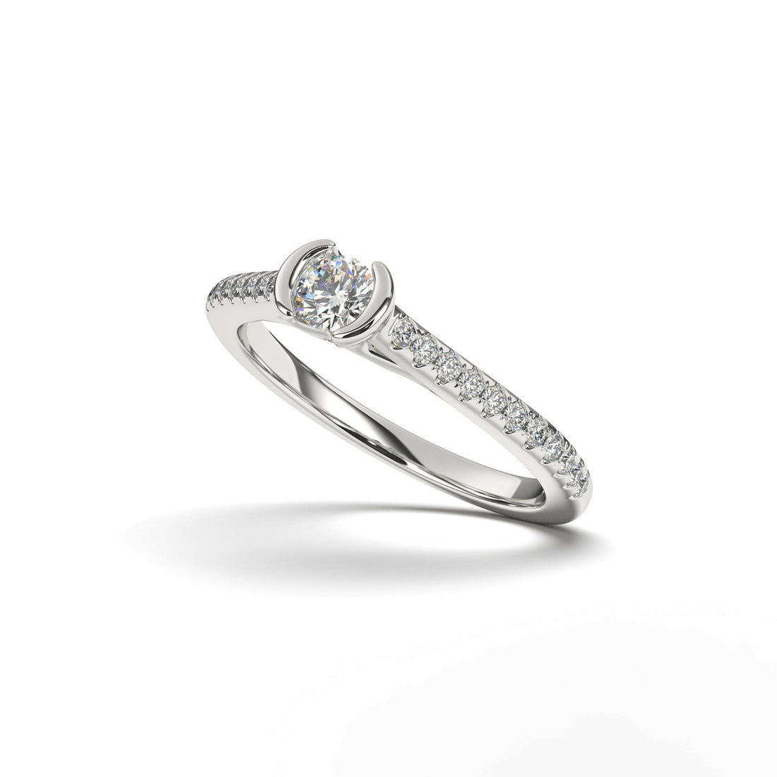 Solitaire Diamond Engagement Ring Cad 3D Model-(P.CODE/ERCA-015).