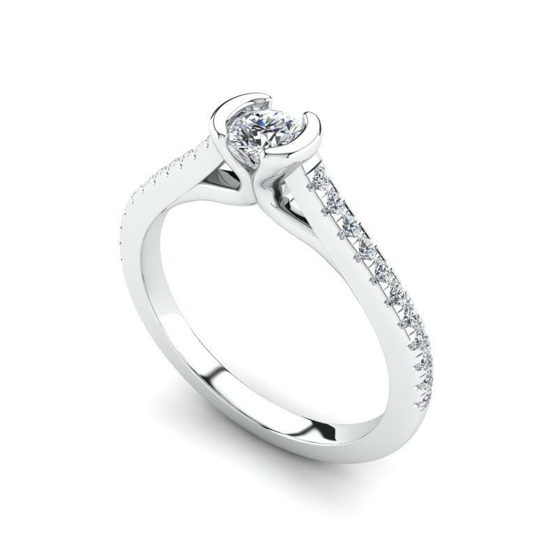 Solitaire Diamond Engagement Ring Cad 3D Model-(P.CODE/ERCA-015).