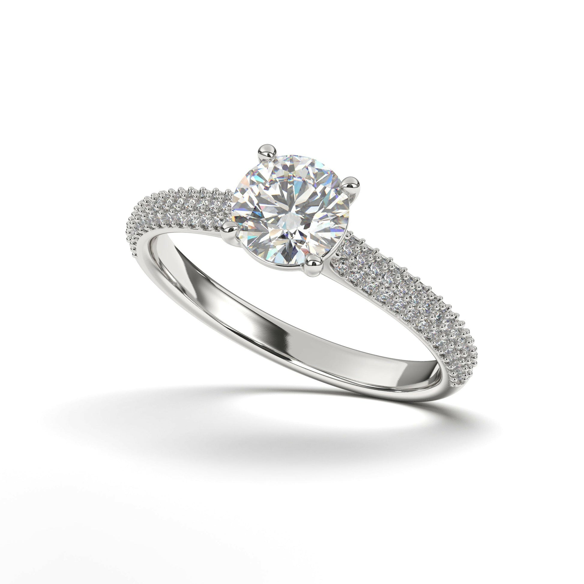 Solitaire Diamond Engagement Ring Cad 3D Model-(P.CODE/ERCA-017).