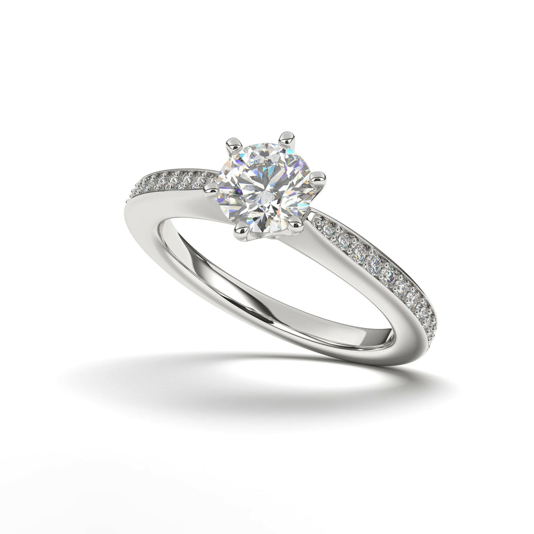 Solitaire Diamond Engagement Ring Cad 3D Model-(P.CODE/ERCA-018).