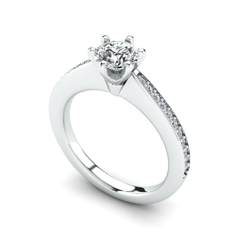 Solitaire Diamond Engagement Ring Cad 3D Model-(P.CODE/ERCA-018).