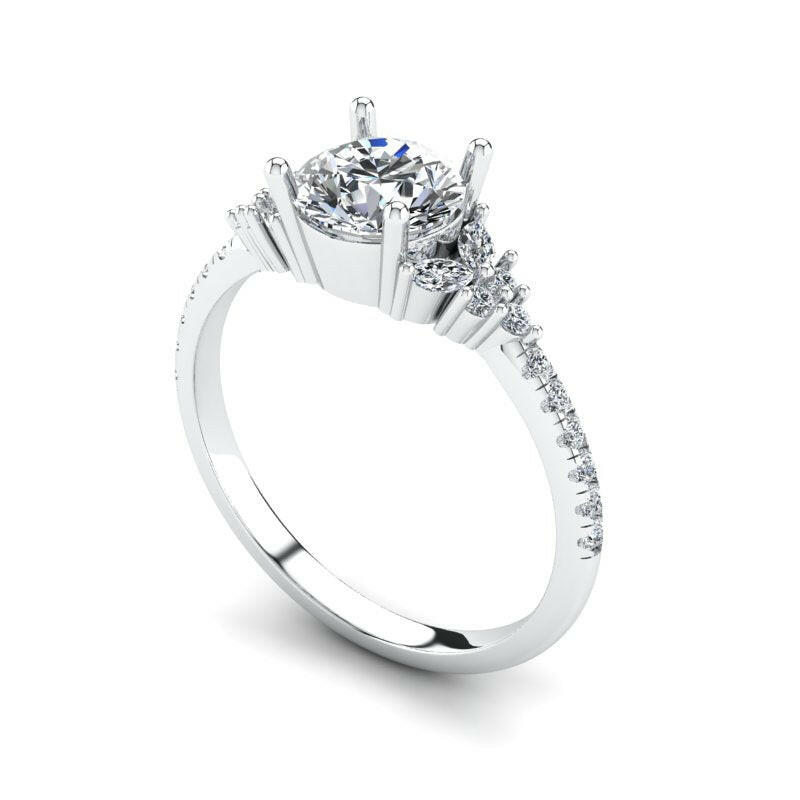 Solitaire Diamond Engagement Ring Cad 3D Model-(P.CODE/ERCA-021).