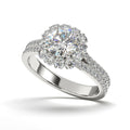 Single Halo Solitaire Cushion Engagement Ring Cad 3D Model (P.CODE/ERSH-005).