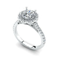 Single Halo Solitaire Round Engagement Ring Cad 3D Model (P.CODE/ERSH-006).