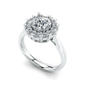 Single Halo Solitaire Round Engagement Ring Cad 3D Model (P.CODE/ERSH-007).