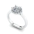 Single Halo Solitaire Round Engagement Ring Cad 3D Model (P.CODE/ERSH-009).