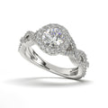 Single Halo Solitaire Round Engagement Ring Cad 3D Model (P.CODE/ERSH-010).