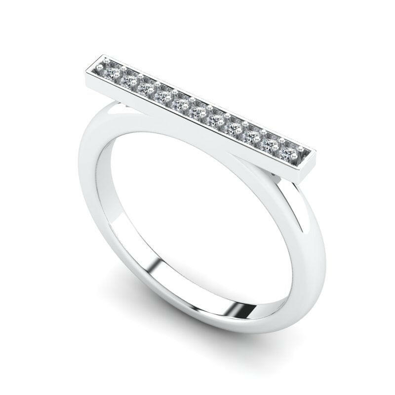 Diamond Bar Ring Cad 3D Model-(P.CODE/FR-002)