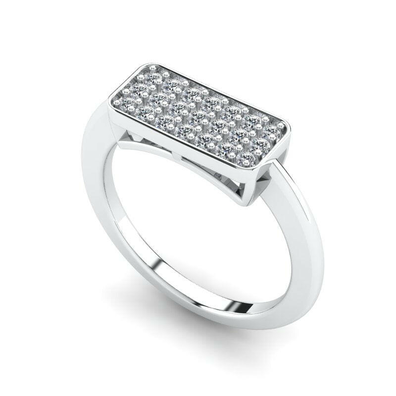 Diamond Micro Pave Ring Cad 3D Model-(P.CODE/FR-004)