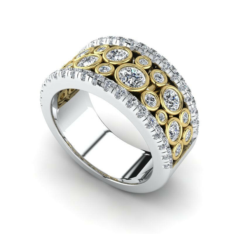 Diamond Bubble Style Ring Cad 3D Model-(P.CODE/FR-009)