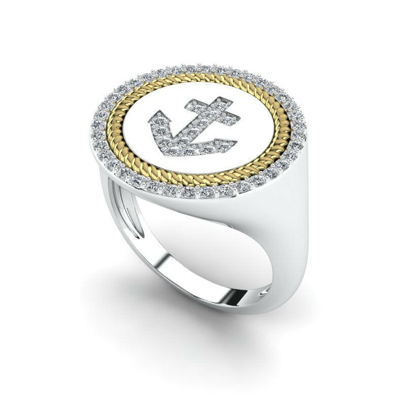 Diamond Anchor Ring Cad 3D Model-(P.CODE/FR-011)