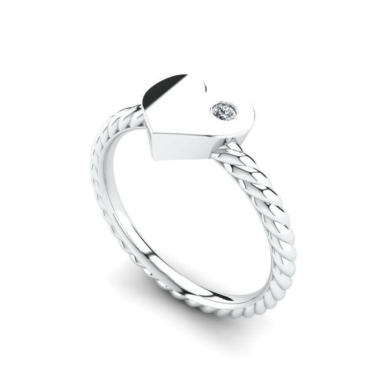 Diamond Heart Ring Cad 3D Model-(P.CODE/FR-017)