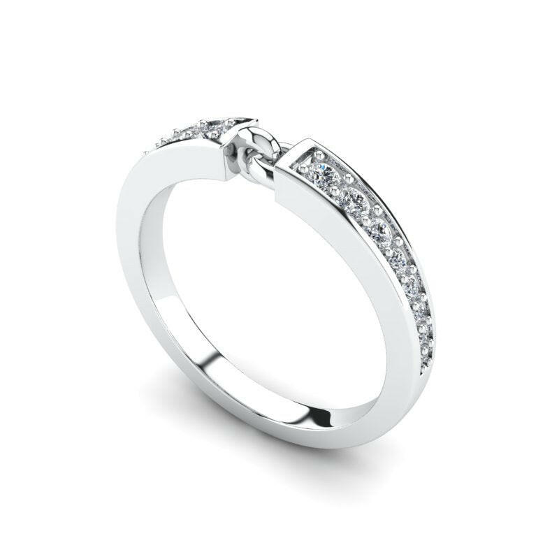 Diamond Link Fashion Ring Cad 3D Model-(P.CODE/FR-018)