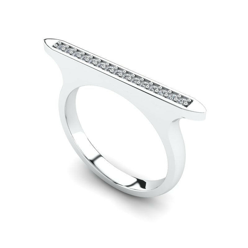 Diamond Bar Ring Cad 3D Model-(P.CODE/FR-020)