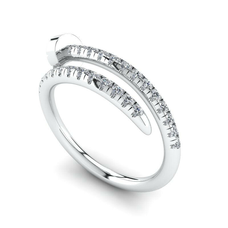 Diamond Nail Fashion Ring Cad 3D Model-(P.CODE/FR-023)