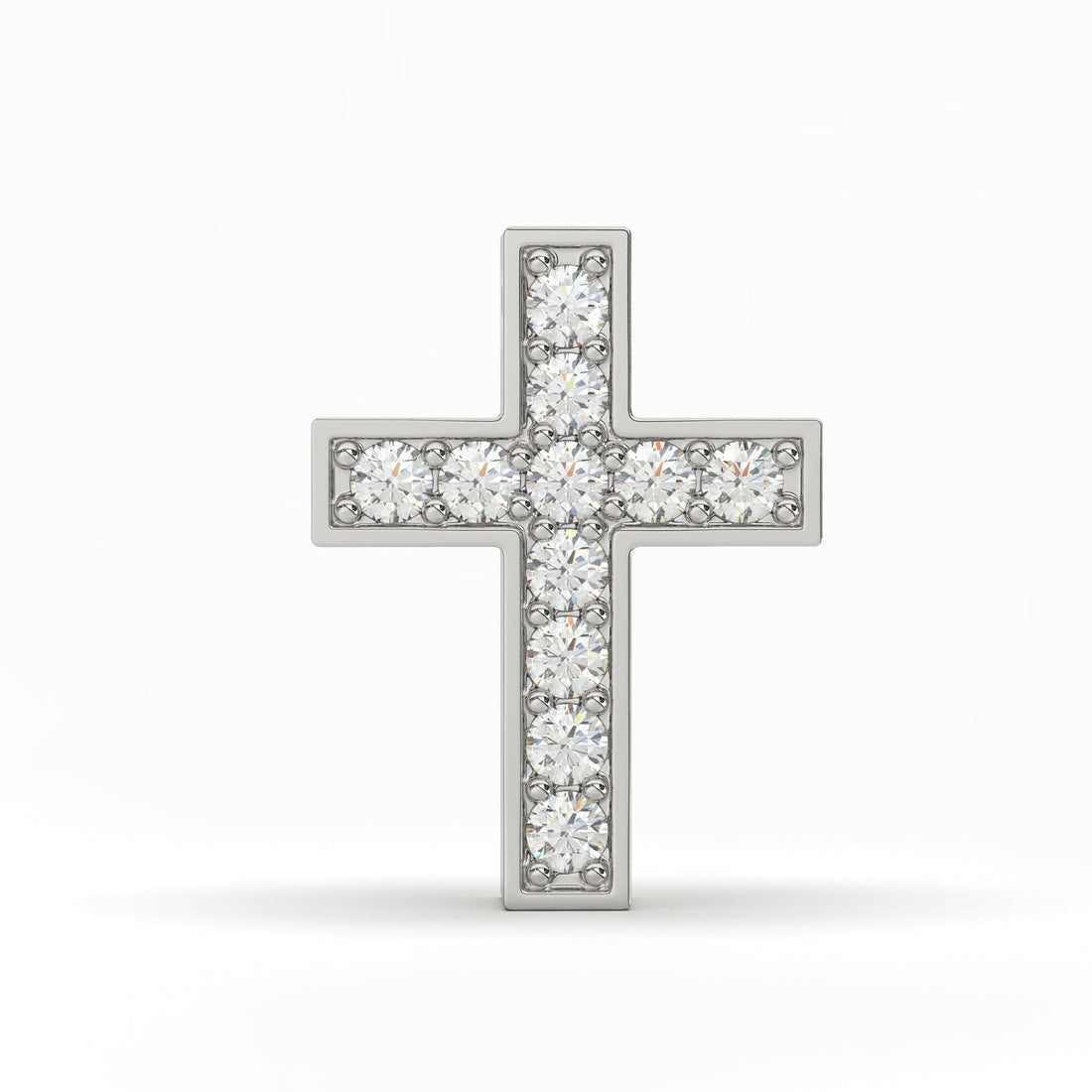 Diamond Cross Pendant Cad 3D Model-(P.CODE/NK-014).