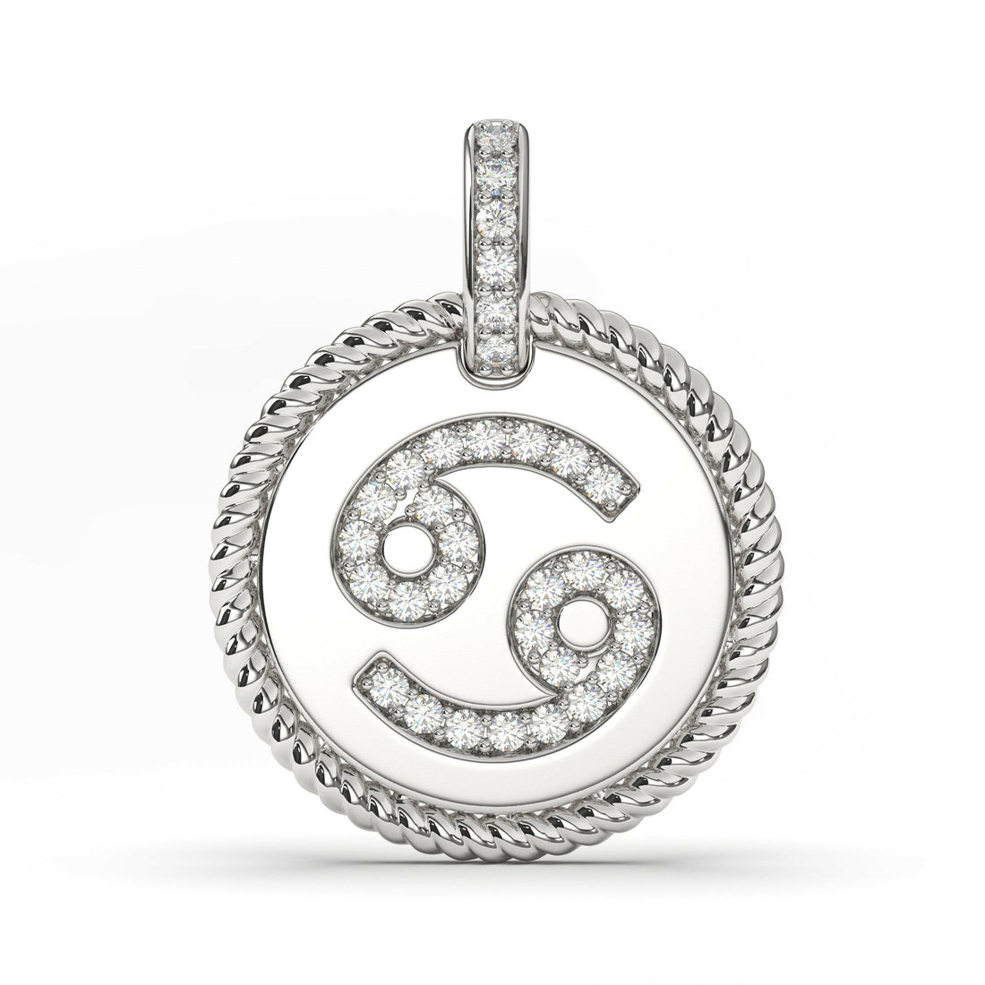 Diamond Zodiac Cancer Pendant Cad 3D Model-(P.CODE/NK-028).