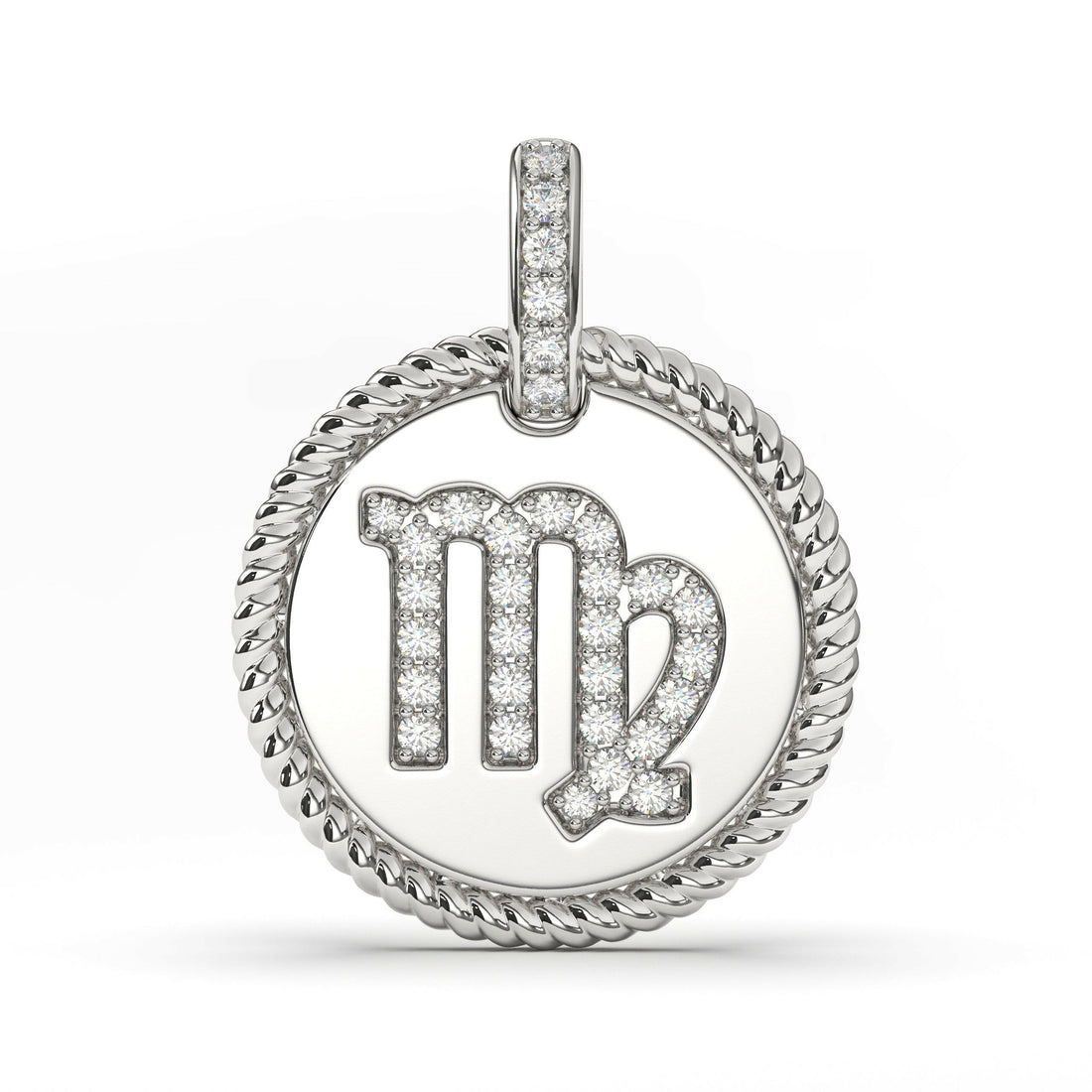 Diamond Zodiac Virgo Pendant Cad 3D Model-(P.CODE/NK-031).