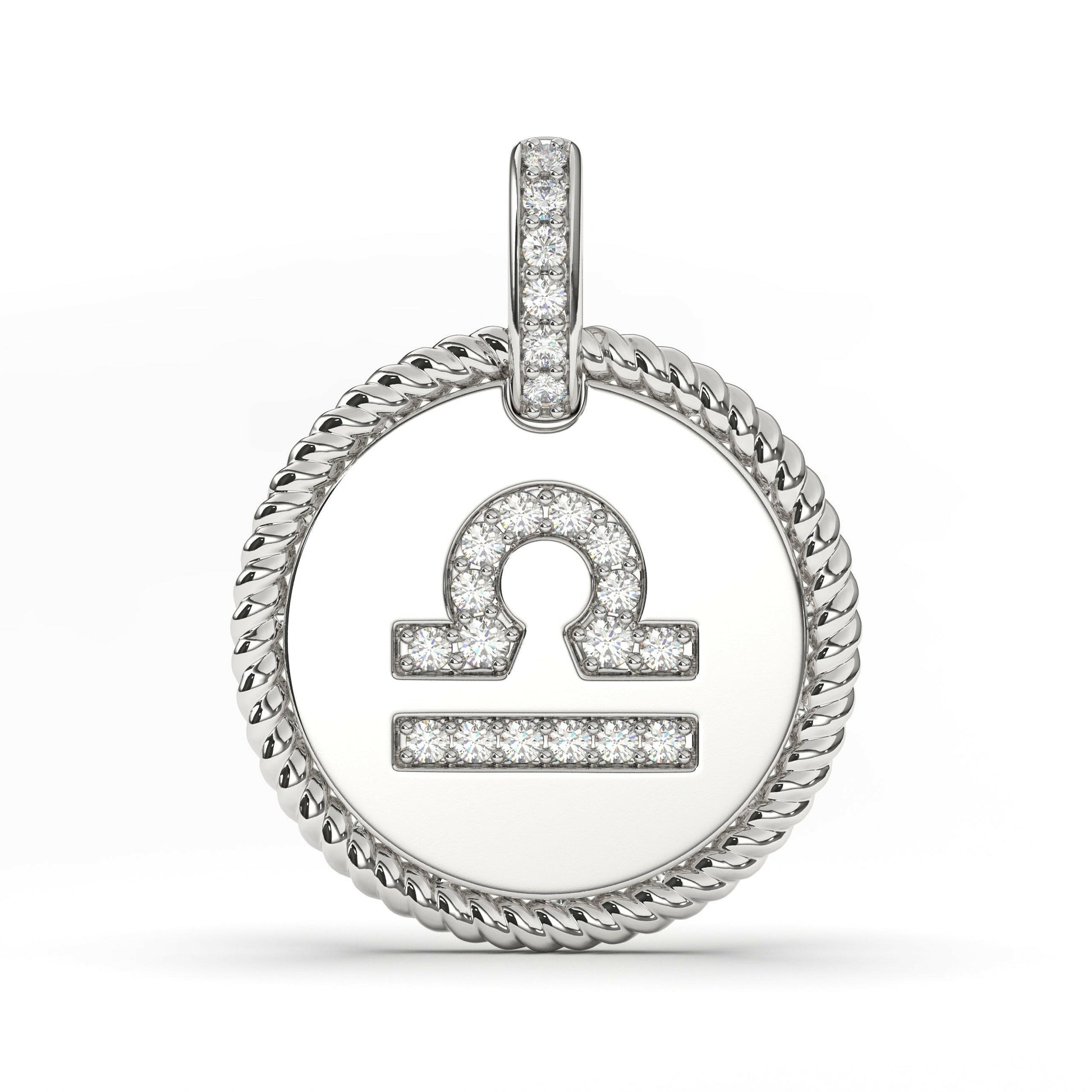 Diamond Zodiac Libra Pendant Cad 3D Model-(P.CODE/NK-032).