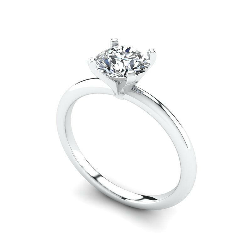 Solitaire Round Engagement Ring Cad 3D Model (P.CODE/SS-001)