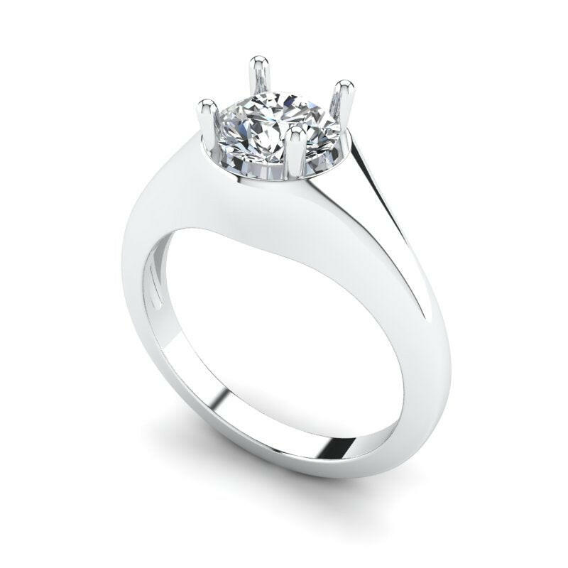 Solitaire Round Engagement Ring Cad 3D Model (P.CODE/SS-003)