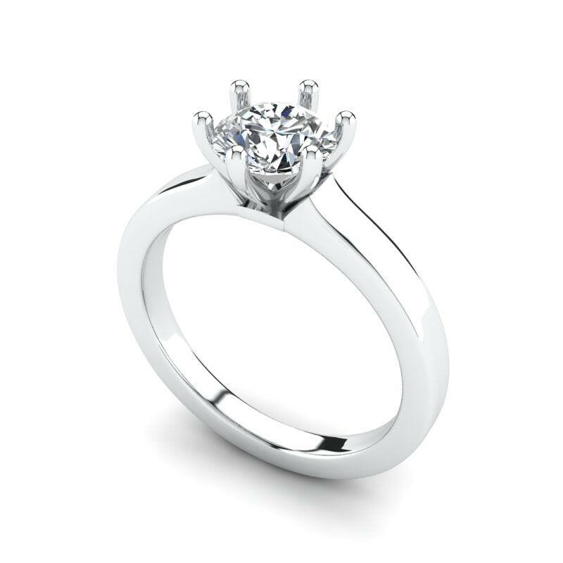 Solitaire Round Engagement Ring Cad 3D Model (P.CODE/SS-004)