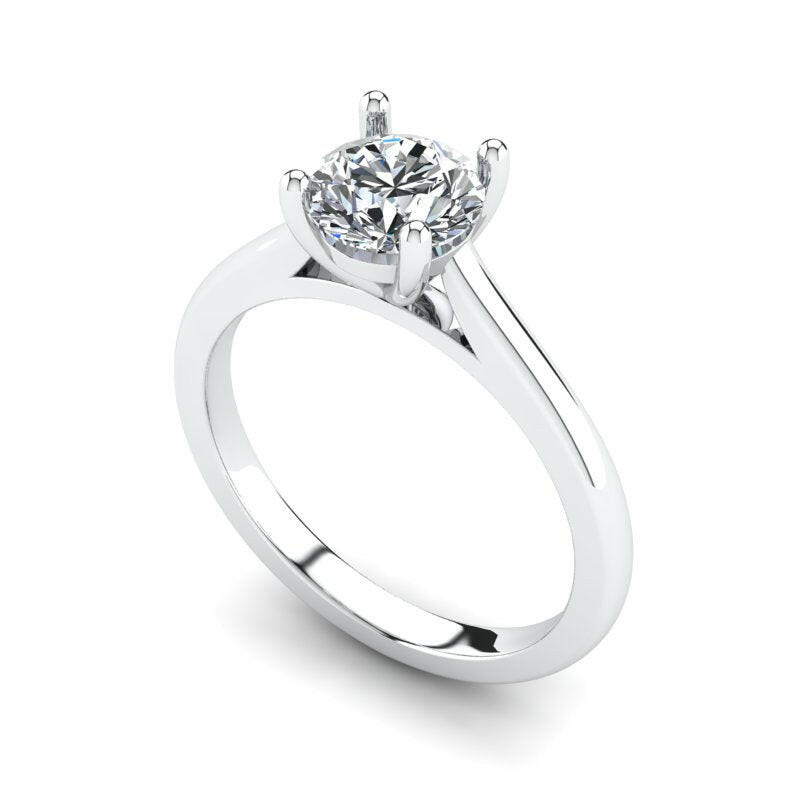 Solitaire Round Engagement Ring Cad 3D Model (P.CODE/SS-008)