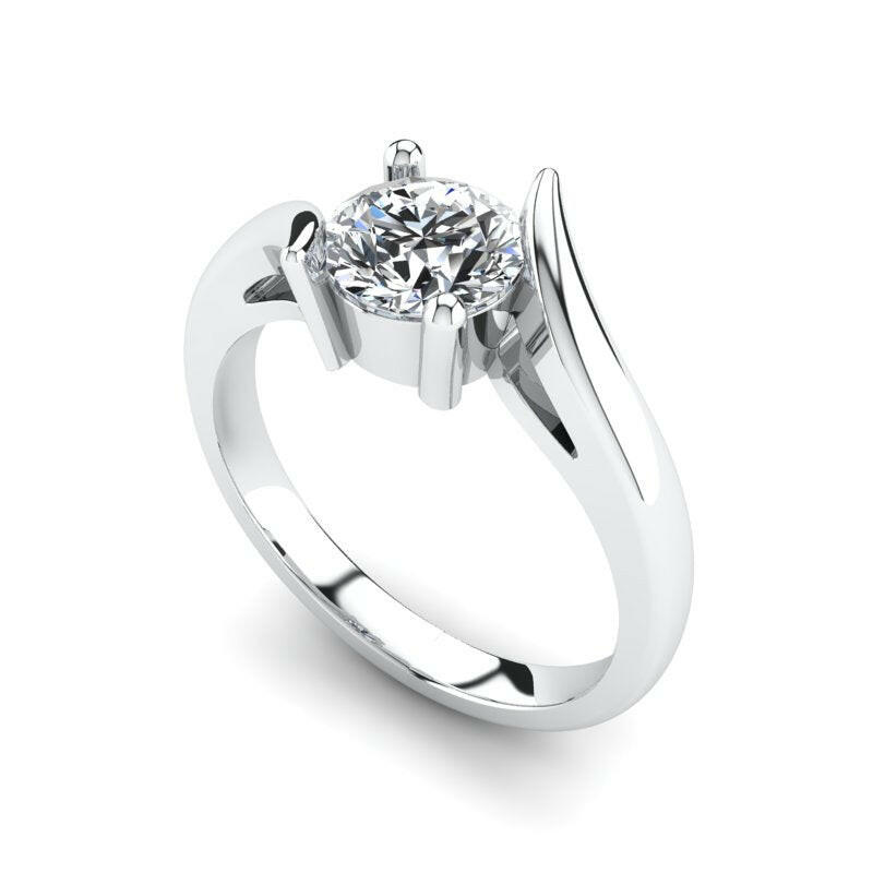 Solitaire Round Engagement Ring Cad 3D Model (P.CODE/SS-010)