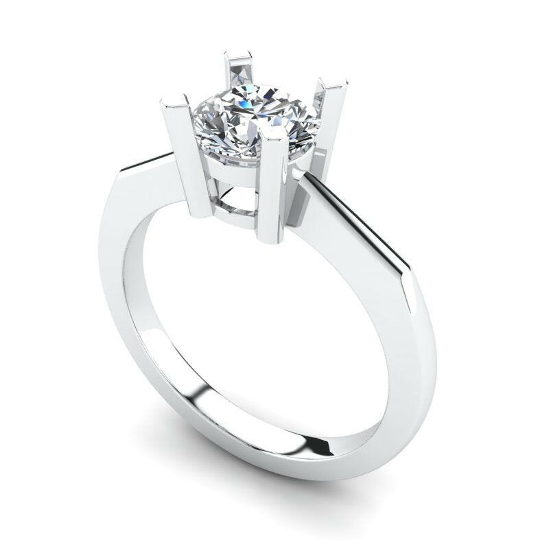 Solitaire Round Engagement Ring Cad 3D Model (P.CODE/SS-011)