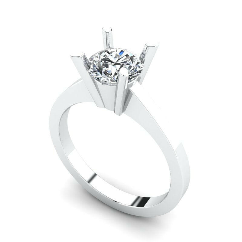 Solitaire Round Engagement Ring Cad 3D Model (P.CODE/SS-012)