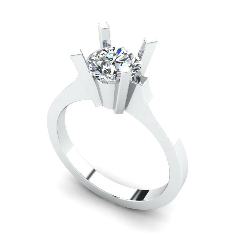 Solitaire Round Engagement Ring Cad 3D Model (P.CODE/SS-013)