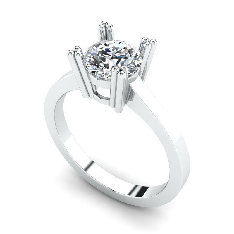 Solitaire Round Engagement Ring Cad 3D Model (P.CODE/SS-015)