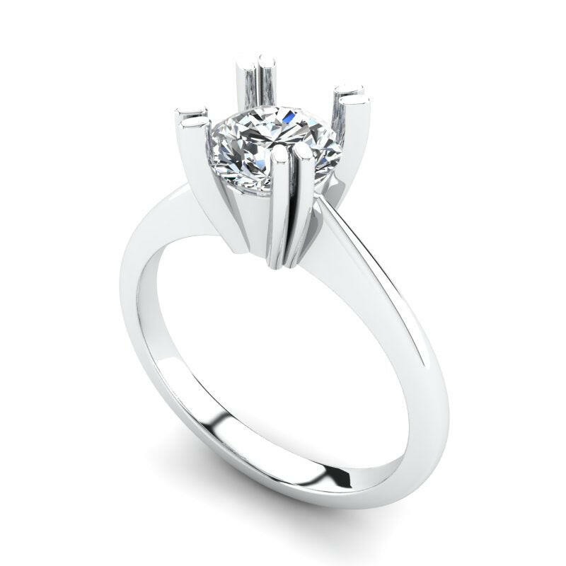 Solitaire Round Engagement Ring Cad 3D Model (P.CODE/SS-016)