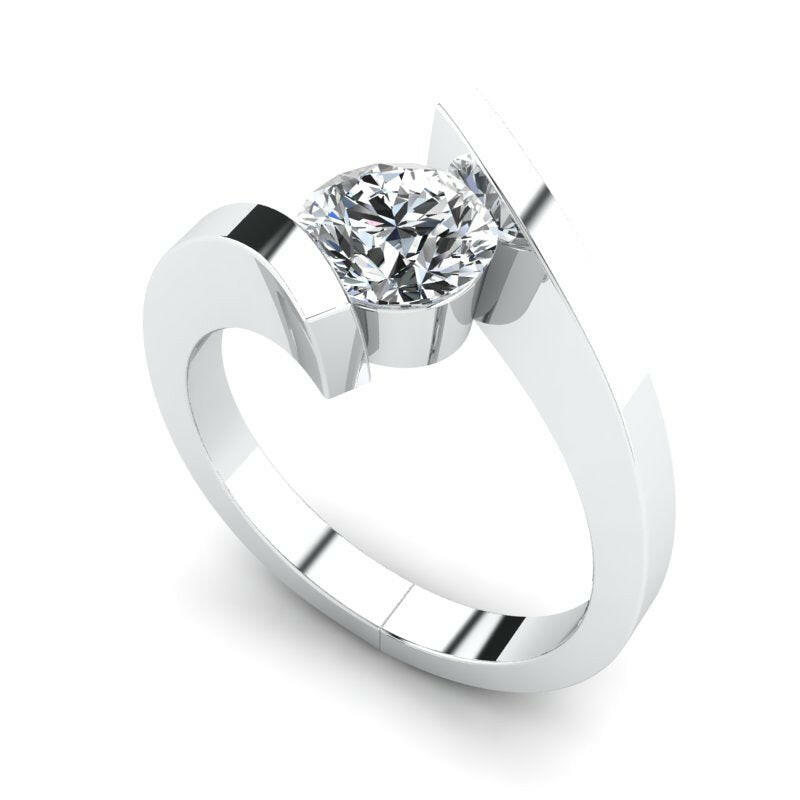 Solitaire Round Engagement Ring Cad 3D Model (P.CODE/SS-021)