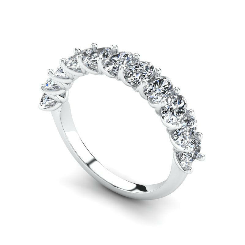 Diamond Halfway Wedding Ring For Women Cad 3D Model-(P.CODE/WB-006).