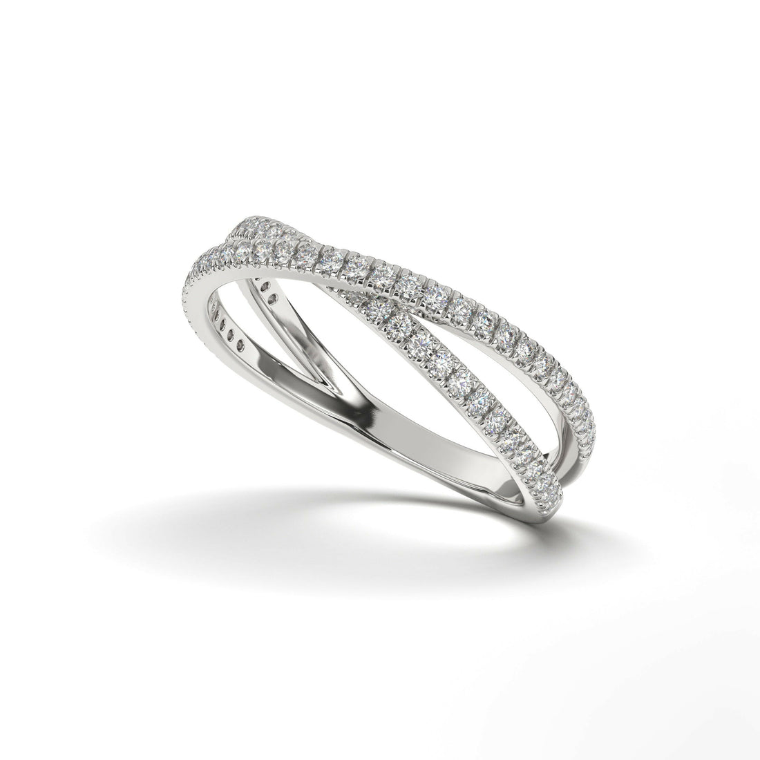 Diamond Halfway Wedding Ring For Women Cad 3D Model-(P.CODE/WB-007).