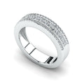 Diamond Halfway Wedding Ring For Women Cad 3D Model-(P.CODE/WB-019).